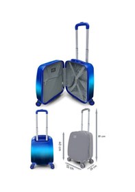 Resim Coral High Erkek Çocuk Mavi Lacivert Renk Geçişli Çocuk Valizi Ve Seyahat/spor Çantası Seti Çok Renkli 