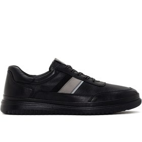 Resim Derimod Erkek Siyah Bağcıklı Deri Sneaker 24sfd6763ft 