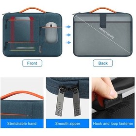 Resim Fastbuy 13 Polyester Bilgisayar Kılıfı, Su Geçirmez, Yumuşak Kadife İç, Macbook Air M3/m2/surface 5/4/xps 15 Plus İçin, Siyah 