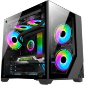 Resim Strong Shadow 3x 120MM Rgb Reset Buton Mesh Matx Gaming Oyuncu Bilgisayar Kasası Powersız 