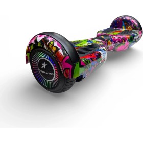 Resim Ryder Star Elektrikli Kaykay Hoverboard Bluetooth Hoparlörlü 6.5 Inch Akıllı Dengeli RS-S5 Grafiti Mix 