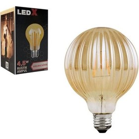 Resim Ayt Ledx As-60 Kırılmaz Gövde 4,5 Watt Rustik Star Ampul Dekoratif Lamba Aydınlatma 