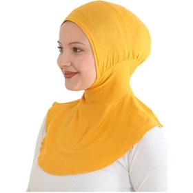 Resim Modish Group Kadın Boyunluklu Hijab Tesettür Pratik Spor Bone - Sarı SArı 