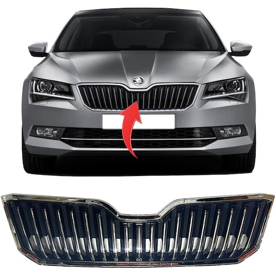 Skoda Superb Ön Panjur Full Krom Radarsiz 2015-2019 548745585