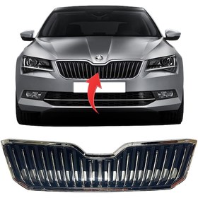 Resim Skoda Superb Ön Panjur Full Krom Radarsiz 2015-2019 548745585 