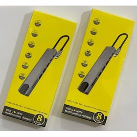 Resim 8 In 1 4K Type C Usb 3.0 Hub Hdmı Rj45 Sdtf Adaptörü (457193612) 