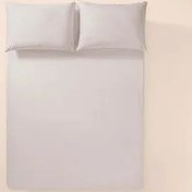Resim %100 Pamuk Percale Lastikli Çarşaf 120x200 Cm Gri - Pure Serisi Penelope