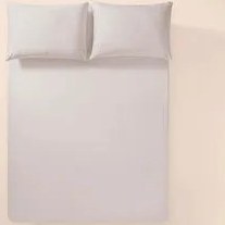 Resim %100 Pamuk Percale Lastikli Çarşaf 120x200 Cm Gri - Pure Serisi 