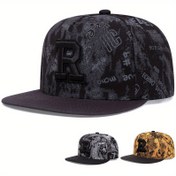 Resim 1 adet Erkek Hip Hop Beyzbol Şapkası, Snapback Şapka 