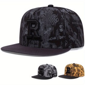Resim 1 adet Erkek Hip Hop Beyzbol Şapkası, Snapback Şapka 