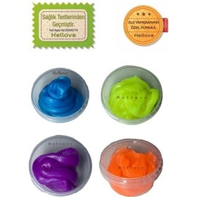 Resim Fosforlu Slime 3 Farklı Renk 3 lü Pofuduk Slaym Oyun Hamuru 