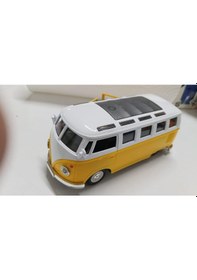 Resim Oyuncak Metal Model 1 / 36 Çek Bırak Sarı 1963 Volswagen T1 Bus Minibüs 