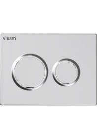 Resim Visam Olimpos İki Kademeli Parlak Krom Kumanda Paneli Metalik 