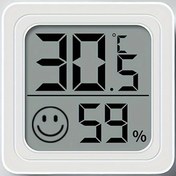 Resim Gülümseme İkonlu Kompakt Dijital Higrometre & Termometresi - Kapalı Alan Sıcaklık ve Nem Monitörü, Pille (Şarj Edilemez), Dayanlıklı Çevik Plastiktir Tek Kullanimlik, 1 Ad 