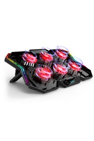 Resim Rampage Ad-rx44 X-gale 6 Fanlı Rgb 7 Kademeli Lcd Göstergeli Notebook Soğutucu Stand 