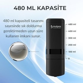 Resim 480 ml Siyah Duvara Monte Sıvı Sabun Dispenseri | Premium Kalite ABS Gövde, Anahtarlı, Şık ve Güvenli 