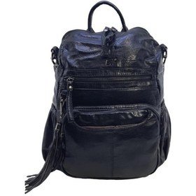 Resim Y.S.deri Kadın Sırt Çantası Yumuşak Suni Deri Fonksiyonel Kullanım Omuz ve Sırt Çantası 