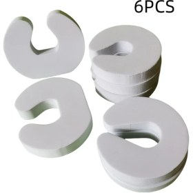 Resim Xuweiwei 6 Adet Kapı Parmak Koruyucu, Yumuşak Köpük Emniyet Mandalı, Evcil Hayvan Güvenliği 