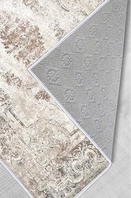 Resim Rovigo Dijital Baskı Yıkanabilir Kaymaz Taban Salon Halısı Rvg0345, Bej, 100 x 200 