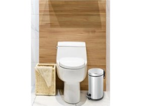 Resim Paslanmaz Çelik Banyo Çöp Kovası 3 Lt / Tuvalet Çöp Kovası Krom 3 Lt 