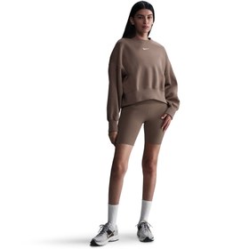 Resim Nike Sportswear Phoenix Fleece Oversized Crew Kadın Kahverengi Eşofman Üstü 
