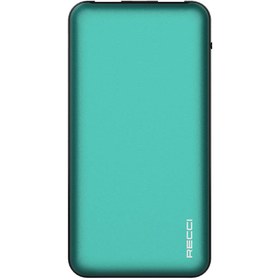 Resim Recci RPB-P05 Greeny Serisi LED Işık Göstergeli Hızlı Şarj Özellikli Taşınabilir Powerbank 22.5W 10000mAh Yeşil 