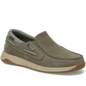 Resim Dockers Hakiki Deri Rahat Bağcıklı Erkek Oxford Ayakkabı Haki 