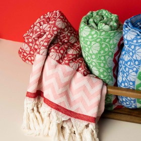 Resim Kırmızı 'Jaipur' Peştemal 