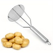 Resim 1 adet, Patates Ezici, Paslanmaz Çelik Patates Ezici, Kaymaz Saplı Mutfak Sebze Ezici, Manuel Meyve Ezici, Patates Ezici, Patates Presi, Sebze Kırıcı, Mutfak Eşyaları, Mutfak Aletleri 