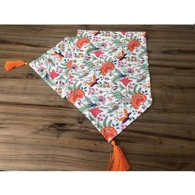 Resim Doku Efektlı Motif Desenli Runner Çok Renkli 