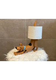 Resim Köpek Figürlü Tuvalet Kağıdı Tutacağı Eğlenceli Banyo Dekoru 