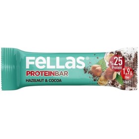 Resim FELLAS Fındıklı ve Kakaolu Protein Bar 32g 