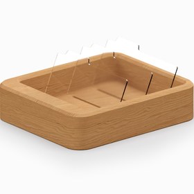 Resim Woodsaka Gobi Kartvizitlik - Küçük | Meşe Ağacından Masaüstü Kartvizit Kutusu 