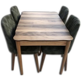 Resim Bengimobilya Masa Kelebek Model Takımı Ahşap Kayın Torna Ayak Sandalye Yonca Ç (378800593) 