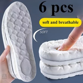 Resim 6 adet Hafif, Rahat, Yüksek Esneklikli, Nefes Alabilen, Basit Renkli, Evrensel Boyutlu, Aile İçin Süper Ucuz, Hem İş Hem de Eğlence Ortamları İçin Uygun Bellek Süngeri Tabanlık 