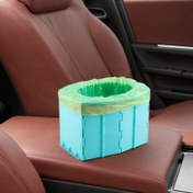 Resim Taşınabilir Katlanabilir Tuvalet - Seyahat, Piknikler, Karavanlar ve Açık Hava Aktiviteleri için 5 Çöp Torbası & Saklama Çantasıyla Kompakt Acil Kamp Tuvaleti, Dayanıklı PP Malzeme 