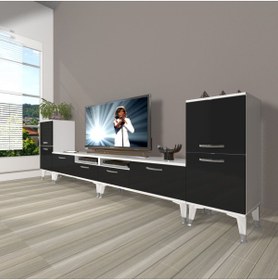 Resim Decoraktiv Eko 9200 Mdf Silver Tv Ünitesi Tv Sehpası - Beyaz - Siyah 
