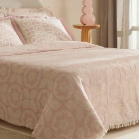 Resim Karaca Home Shayla Pembe Baskılı Müslin Çift Kişilik Pike Takımı Pembe 