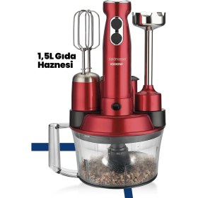 Resim Goldmaster GM-7239VK Elenamax Kırmızı Mutfak Robotu 