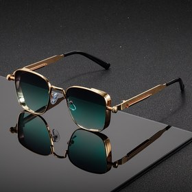 Resim s & s Retro Steampunk Kare/Yuvarlak Metal Çerçeve Gözlük - Turkuaz Tonlu Vintage Camlar, Altın Renkli Menteşelerle Partiler, Temalı Etkinlikler ve Casual Giyim için Büyük Yuvarlak Tasarım - Reçetesiz Aksesuar, Moda Lensleri, Gözlük Çerçeveleri, Optik, Gotik Gözler, Manzaralar ve Optik, Gözlük Kale Deseni, Göz Kalkanı, Gece Göz Kapakları, Uyku için Göz Kapakları, Cadılar Bayramı Gözleri, Göz Sağlığı, Büyük Yuvarlak Gözler, Göz Kapatıcı, Göz Küpeleri, Göz Küresi Cadılar Bayramı 