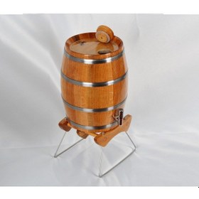 Resim Masifart Kızıl Meşe Dik Şarap Bira Fıçısı 5 Litre 