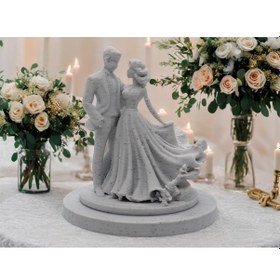 Resim Aşk Evlilik Temalı Masaüstü Obje Dekor Ürünü Mini Süs 