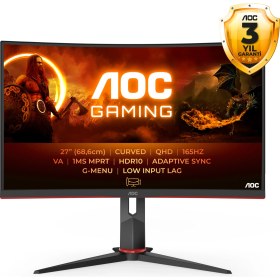 Resim AOC 27" CQ27G2S/BK 1MS 165HZ 2K HDMI DP Monitör 