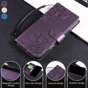 Resim İPhone 16e, 15, 14 Pro Max ve 16 Plus için Kısa Askılı Çiçek Desenli Yapay Deri Telefon Kılıfı - 4 Kart Yuvasına Sahip Kadınlar İçin El Çantası 