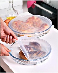 Resim Genel Markalar HANEM Silikon Yuvarlak Borcam Kapağı Silikon 2 Adet Streç Kapak 2'li Kapak 