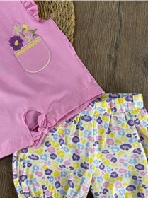 Resim Bebicix Bandanalı Şortlu İkili Takım Pembe 