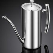 Resim Hafif Yağ Kontrol Yağı Şişesi Paslanmaz Çelik Yağ Tencere Avrupa Sızdırmaz Baharat Şişesi Büyük Kapasiteli 500ML/700ML/1000ML Yağ Kavanozu Soya Sosu Tencere Paslanmaz Mutfak Malzemeleri Süt Isıtma Endüksiyonlu Ocak Gaz Ocağı Kullanımı 