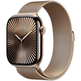 Resim Apple Watch Series 10 GPS + Cellular 46 MM Titanyum Kasa Milano Loop M/L Akıllı Saat (Apple Türkiye Garantili) 