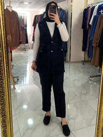 Resim Armine Trend Tüvit Yelek Pantolon Takım - Siyah / 40 