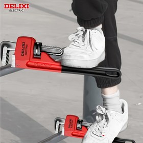 Resim DELIXI ELEKTRİK Ağır Hizmet Tipi Ayarlanabilir Boru Anahtarı, 20.32cm 25.4cm 30.48cm 35.56cm Lavabo, Musluk ve Su Borusu Kurulumu & Onarım için Çok Fonksiyonlu Tesisat Aracı, Dayanıklı Metal Yapı ile Ergonomik Saplar, Tesisat İçin Araç 